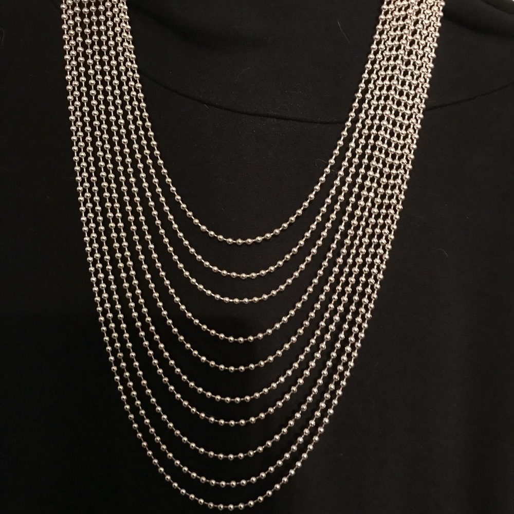 Silver Beaded Necklace
